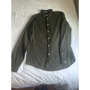 Zara Men’s Relaxed Fit Button Down Dark Green Small